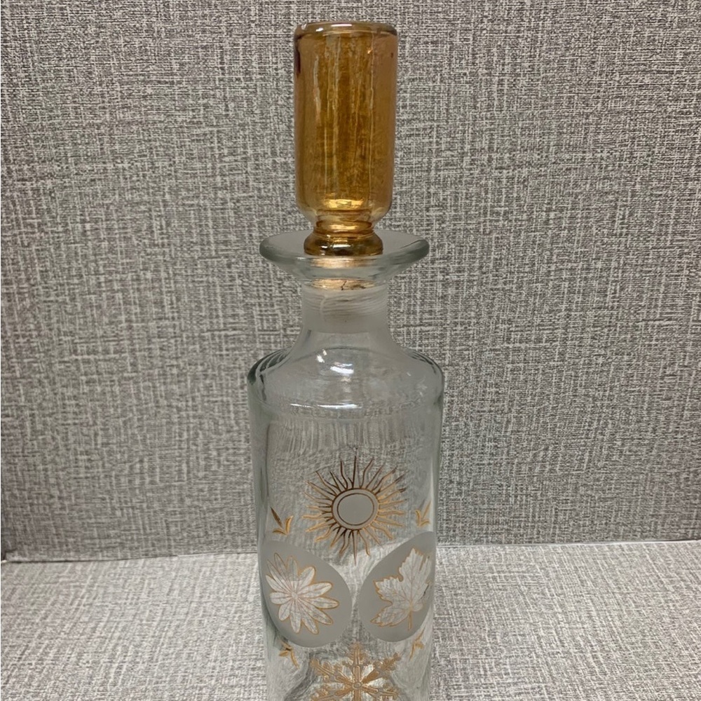 Vintage Four Seasons Decanter with Glass Stopper
